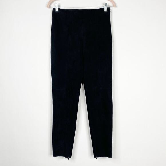 2/$30 ZARA Ankle Zip Legging Trouser Medium Black Mid Rise Skinny Leg #6340 - Picture 1 of 13